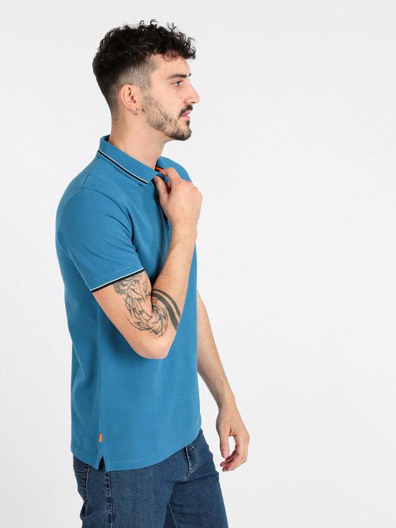 Men's short-sleeved polo shirt in organic cotton