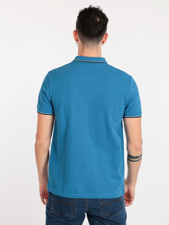 Men's short-sleeved polo shirt in organic cotton