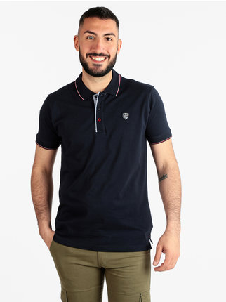 Men's short-sleeved polo shirt with logo
