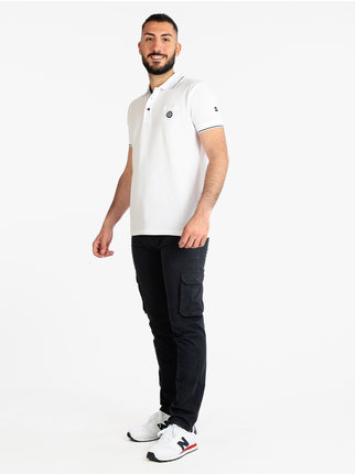 Men's short-sleeved polo shirt with logo