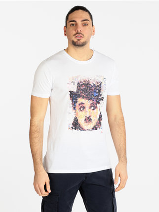 Men's short-sleeved T-shirt with print