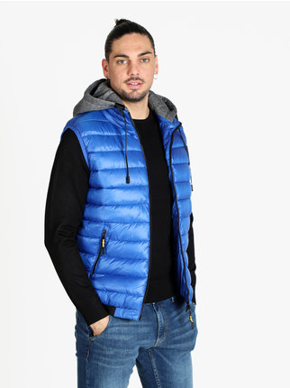 Men's sleeveless jacket with hood