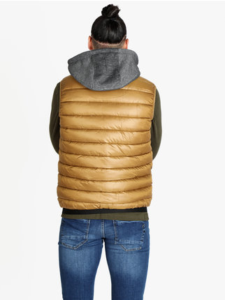Men's sleeveless jacket with hood