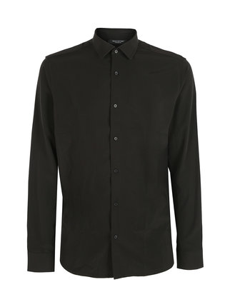 Men's slim fit microtouch shirt with long sleeves