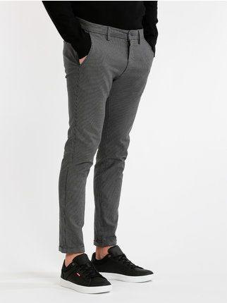 Men's slim trousers with turn-ups
