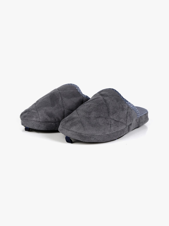 Men's slippers in two-tone fabric