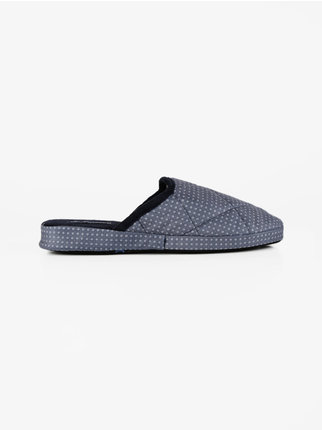 Men's slippers in two-tone fabric