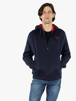 Men's sweatshirt with hood and zip