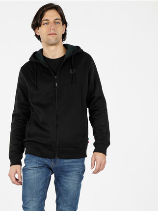 Men's sweatshirt with hood and zip