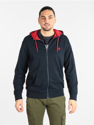 Men's sweatshirt with zip and hood