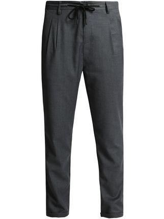 Men's trousers with turn-up and pleats