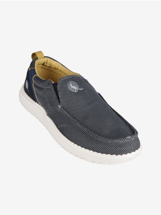 Men's two-tone fabric loafers