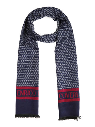 Men's viscose scarf with prints