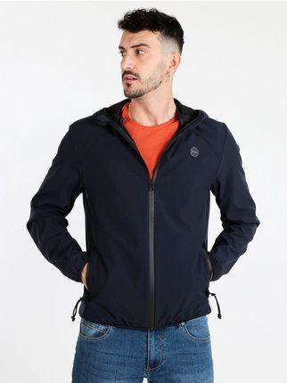 Men's windbreaker with hood and full zip