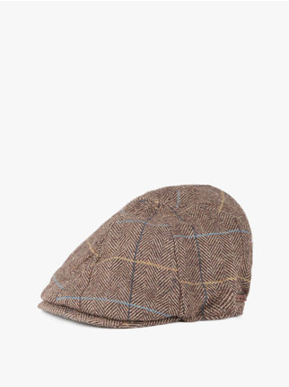 Men's wool blend flat cap