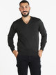 Men's wool blend V-neck sweater