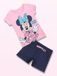 MICKEY and FRIENDS Girl's short cotton set with Minnie