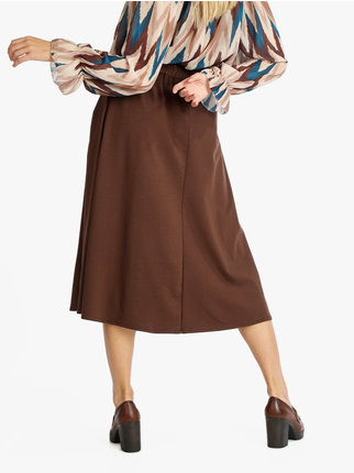 Midi skirt with pocket for women