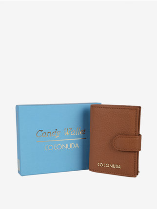 Mini portefeuille femme en cuir avec porte-cartes