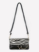 Mini zebra-print leather shoulder bag