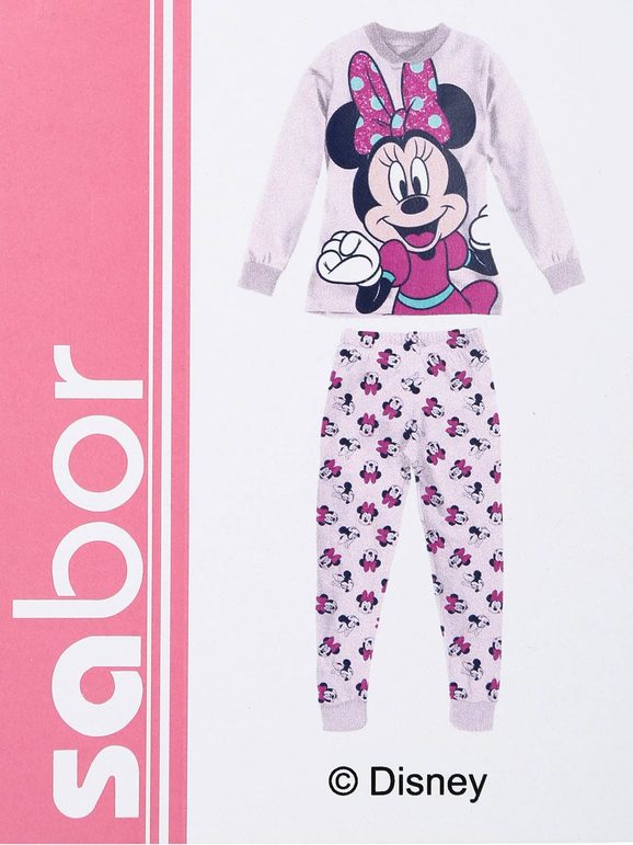 Minnie Girl Pyjama aus warmer Baumwolle