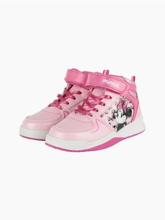 Minnie Girl's high-top sneakers with print