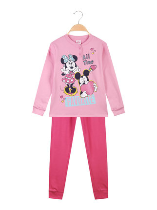 Minnie Mädchen Fleece-Pyjama