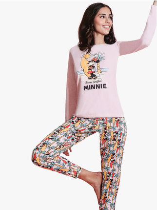 Minnie Mouse women's long pajamas in jersey cotton