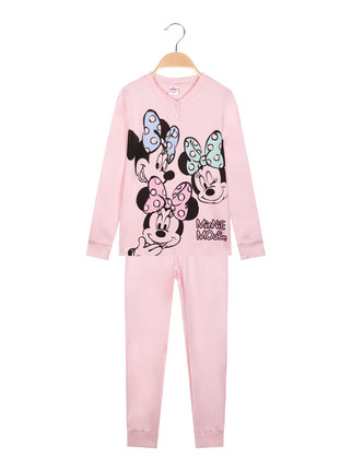 MINNIE Pijama largo calentito de algodón para niña