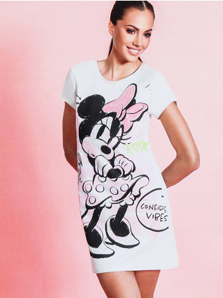 Minnie short-sleeved nightdress in jersey cotton