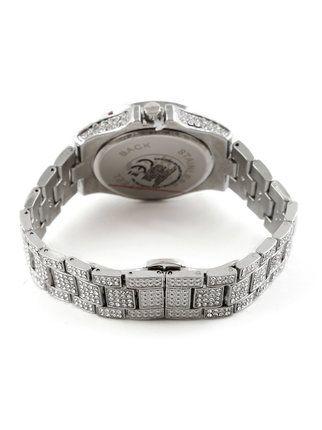 Montre-bracelet avec bracelet en acier et strass
