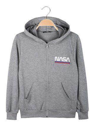 NASA-Jungen-Sweatshirt mit Kapuze und Reißverschluss