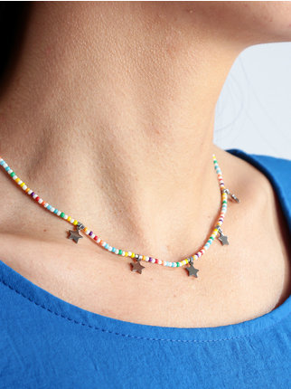 Necklace with beads and stars