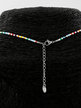 Necklace with colored beads and hearts