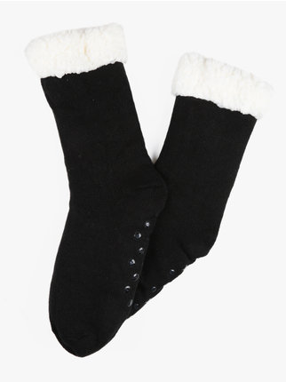 Non-slip men's socks with warm padding