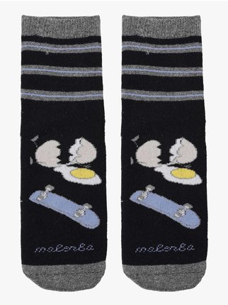 Non-slip socks for children in warm contone