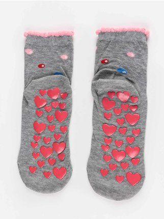 Non-slip socks for girls in cotton