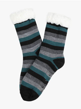 Non-slip socks for men with fur padding