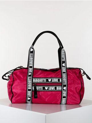 Nylon bag with lettering