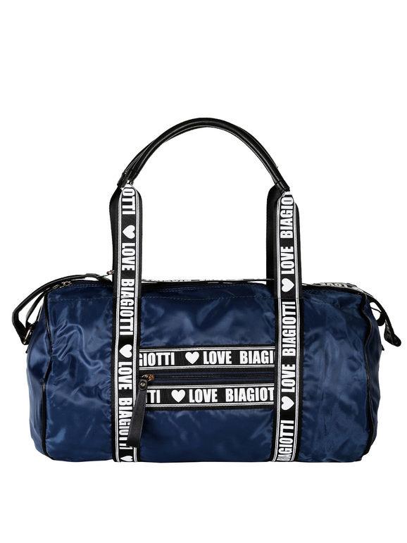 Nylon bag with lettering