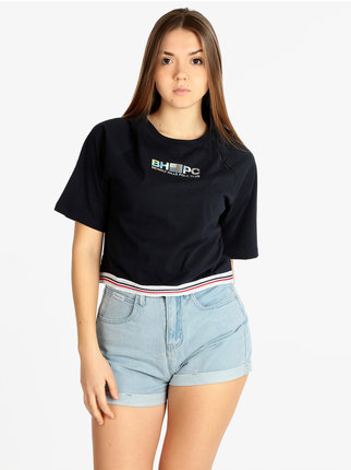 Oversized cropped women's T-shirt