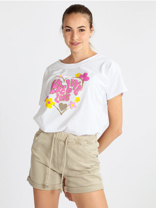 Oversized women's cotton T-shirt