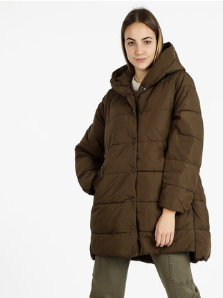 Oversized women's jacket with hood