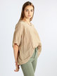 Oversized women's linen and cotton blouse