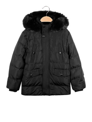 Padded jacket for boy with hood