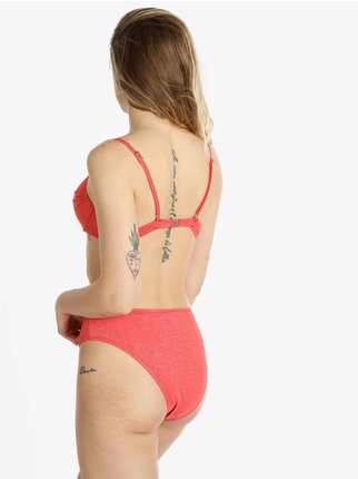 Padded lurex bikini swimsuit