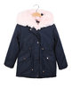 Girl's padded parka with hood