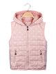 Padded vest with hood and stars for girls