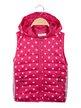 Padded vest with hood and stars for girls