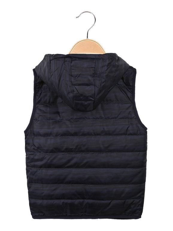 Padded vest with hood for girls